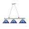 Z-Lite Cordon 3 Light Billiard, Brushed Nickel & Dark Blue 2306-3BN-ARDB - alternate 5